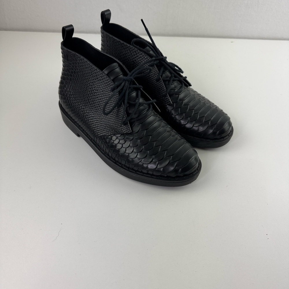 Melissa Black Patterned Chukka Boots